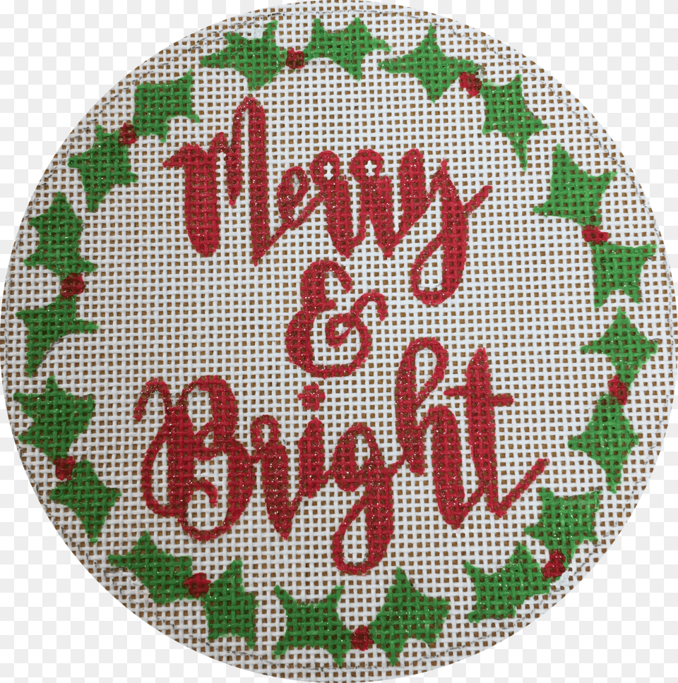 Merry Amp Bright Cross Stitch, Embroidery, Pattern, Home Decor, Birthday Cake Free Transparent Png