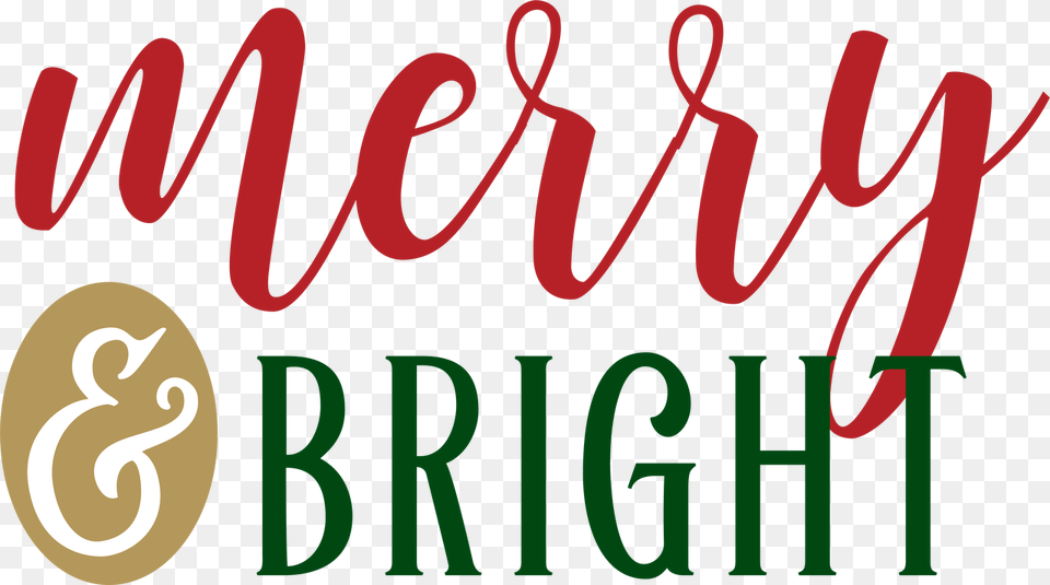 Merry Amp Bright Svg Cut File Merry And Bright Svg, Text, Alphabet, Ampersand, Symbol Png