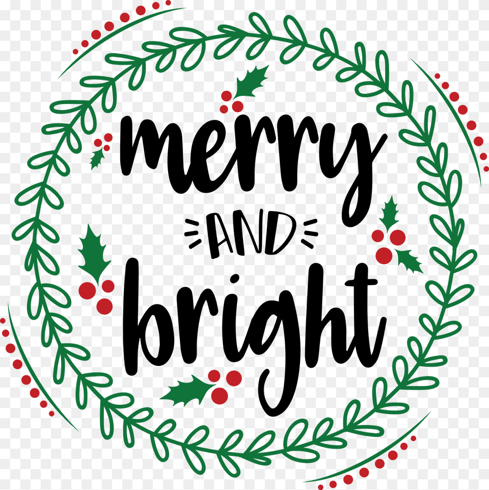 Merry And Bright, Pattern, Embroidery, Blackboard, Art Png