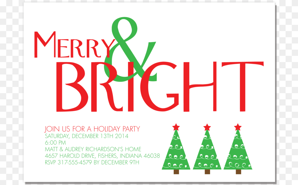 Merry And Bright Test, Advertisement, Envelope, Greeting Card, Mail Free Png Download