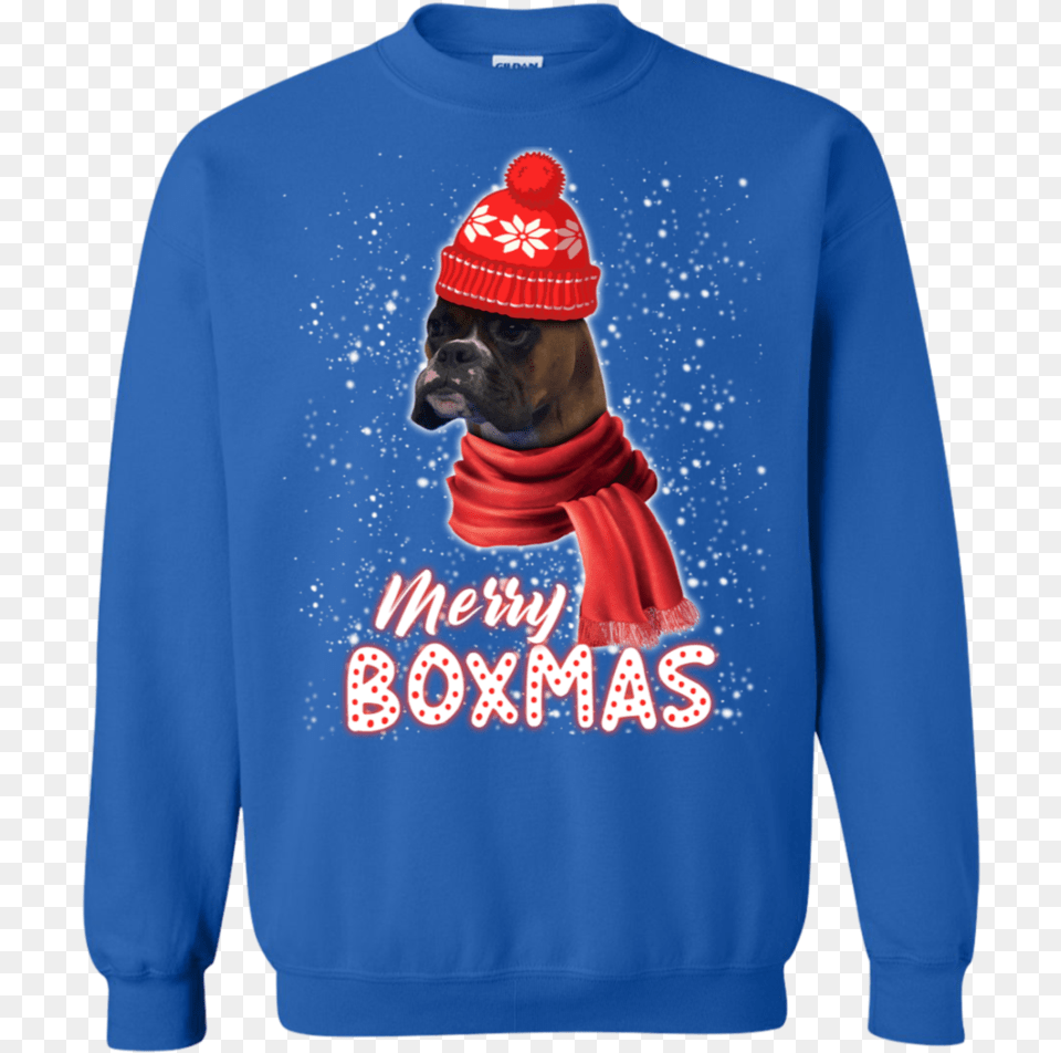 Merry Boxmas Boxer Dog Lover Christmas Sweatshirt Sweatshirt, Sweater, Knitwear, Clothing, Hoodie Png