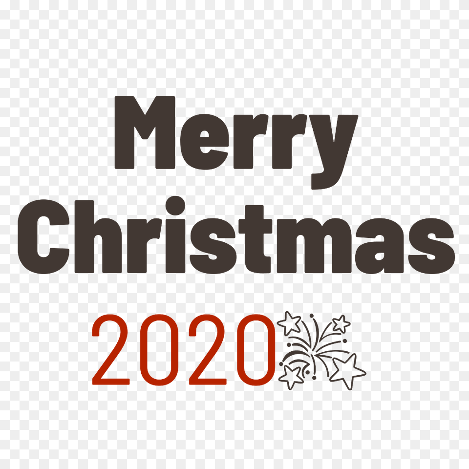 Merry Christmas 2020 Bold Letters, Text Png
