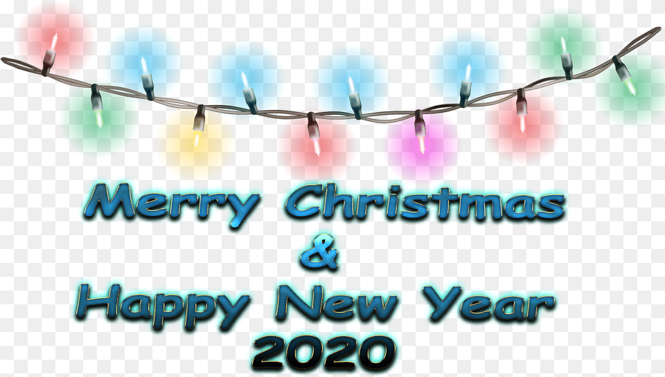 Merry Christmas And Happy New Year 2020 With Ligts Happy New Year And Merry Christmas 2020, Balloon, Art, Graphics, Text Png Image