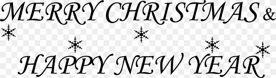 Merry Christmas And Happy New Year, Stencil Free Transparent Png