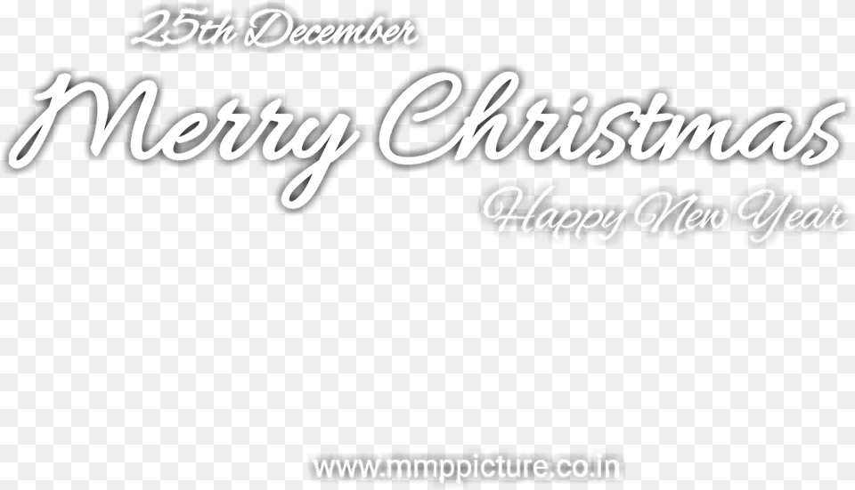 Merry Christmas And Happy New Year Text Calligraphy, Blackboard Free Png