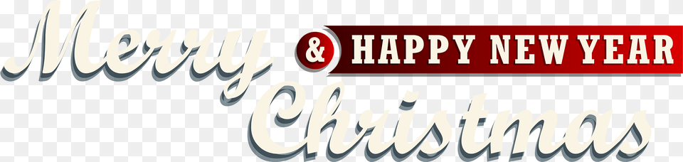 Merry Christmas And New Year Red Text Decor Clipart Christmas Day, Logo Free Transparent Png