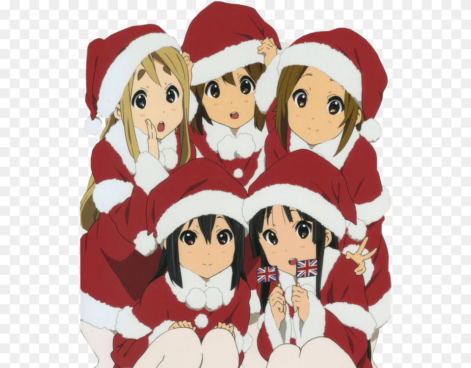 Merry Christmas Anime Girl, Book, Comics, Publication, Baby Png