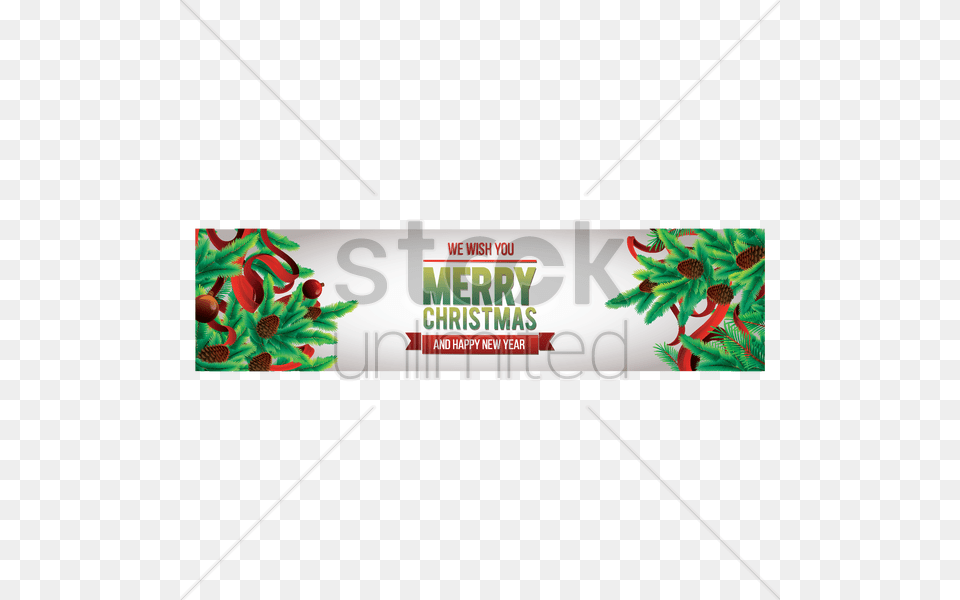 Merry Christmas Banner Vector Image, Herbal, Herbs, Plant, Advertisement Free Png Download