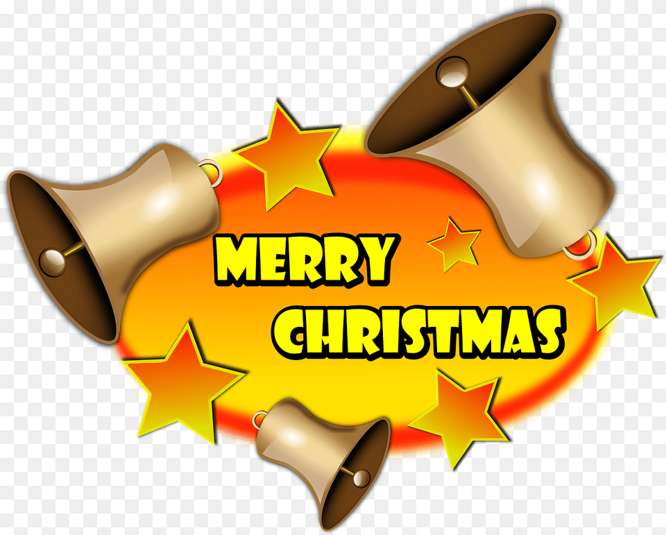 Merry Christmas Bell, Dynamite, Weapon, Text Png Image