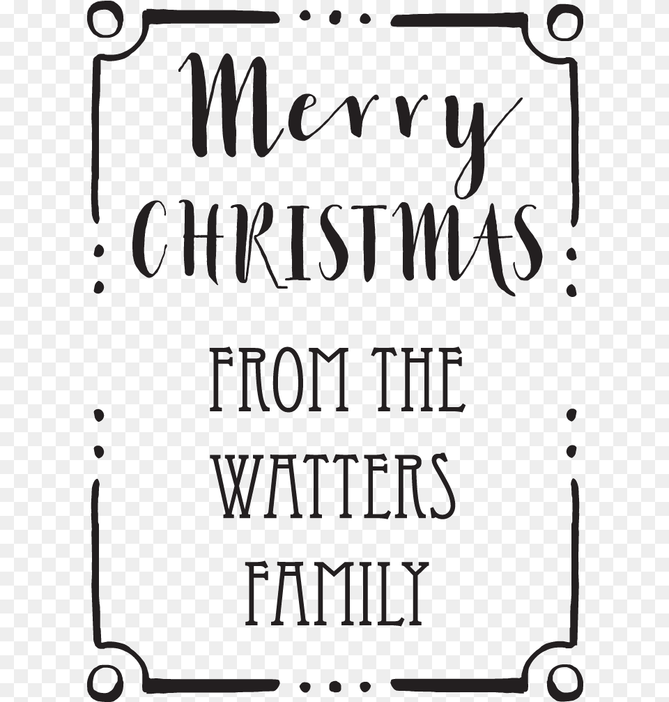 Merry Christmas Border Stamp Lifted From The Waters By Culpepper Webb, Text Png