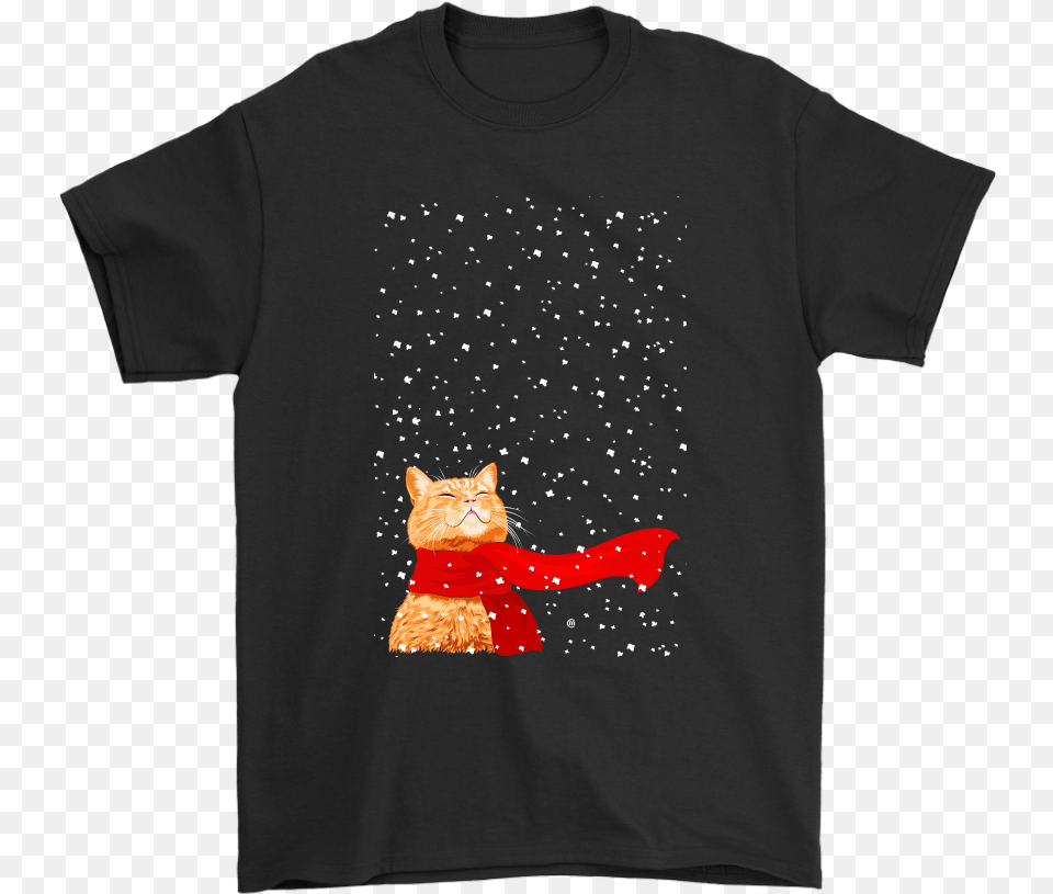 Merry Christmas Cat With Red Scarf Shirts Lion King Uncle, Clothing, T-shirt, Animal, Mammal Free Png Download