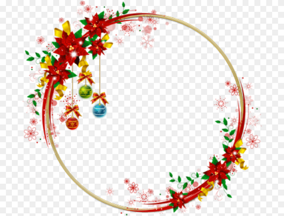 Merry Christmas Circle Border, Accessories, Art, Graphics, Floral Design Free Png Download