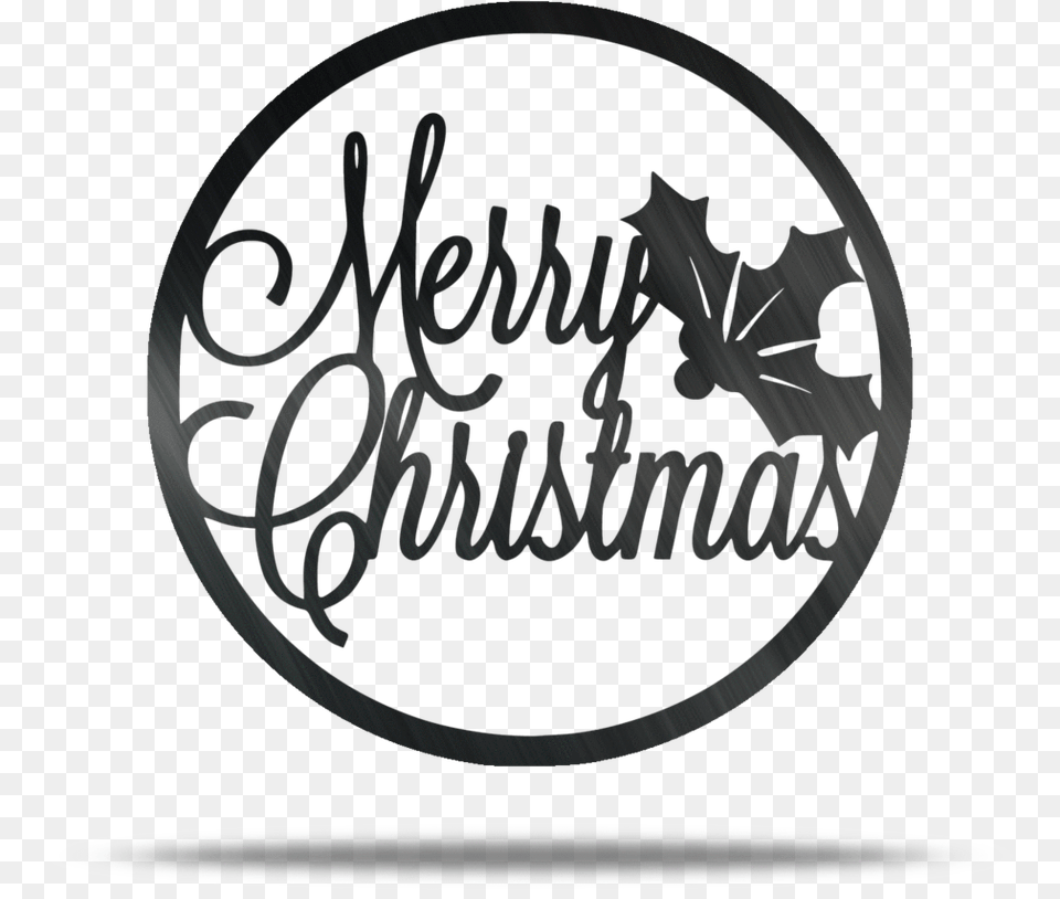 Merry Christmas Circle Steel Wall Sign Kw Cares, Logo, Text Free Png