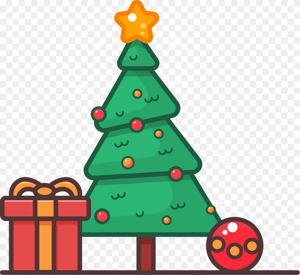 Merry Christmas Clipart, Christmas Decorations, Festival, Christmas Tree, Bulldozer Free Transparent Png
