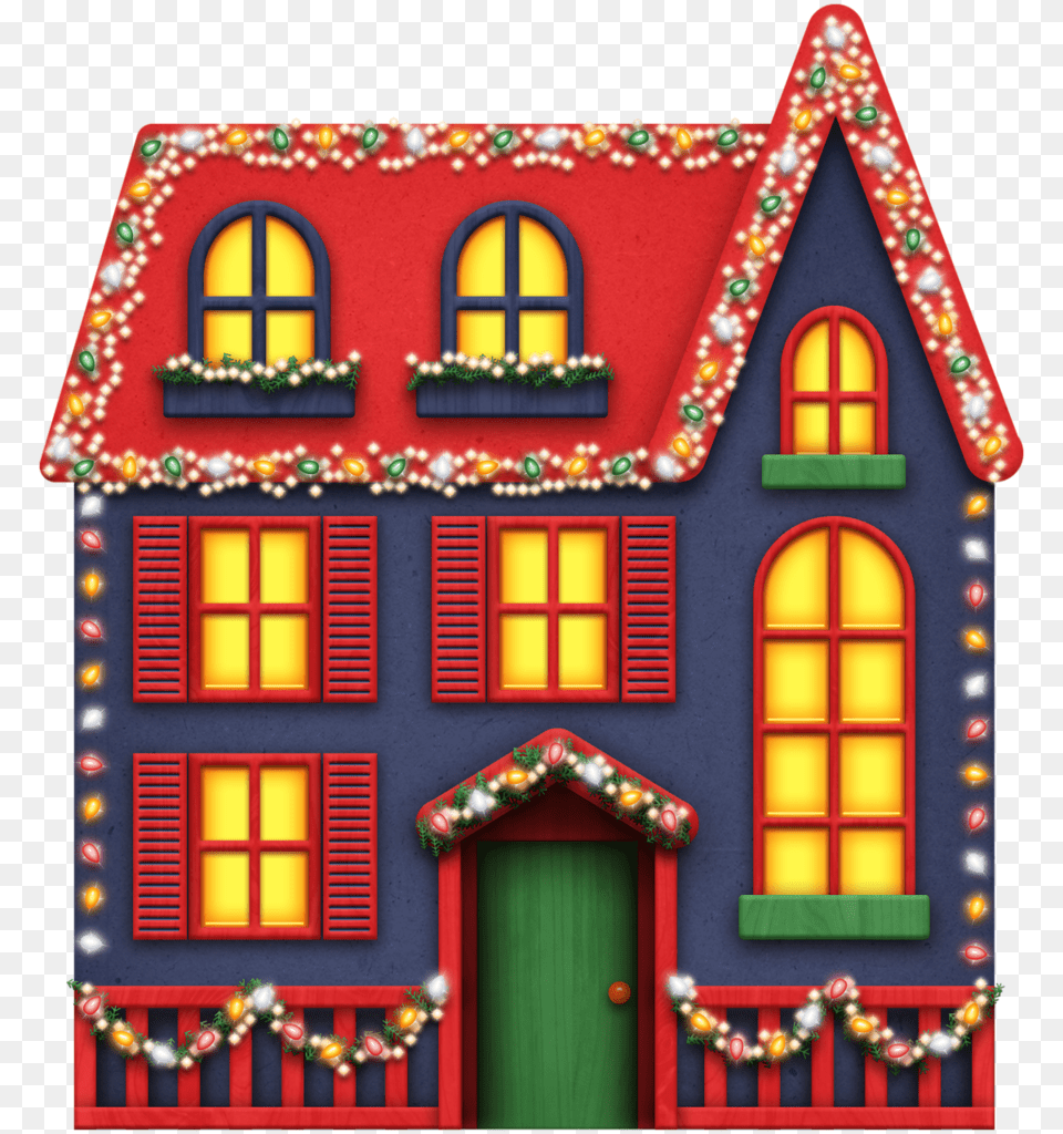 Merry Christmas Clipart House, Architecture, Building, Food, Neighborhood Free Png Download