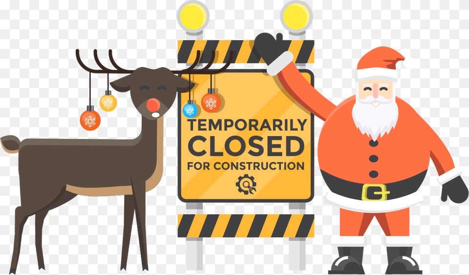 Merry Christmas Construction Site, Animal, Deer, Mammal, Wildlife Png