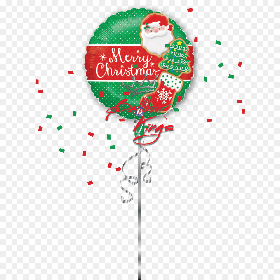 Merry Christmas Cookies Christmas Cookie 18 Inch Foil Balloon, Food, Sweets, Candy, Baby Free Transparent Png