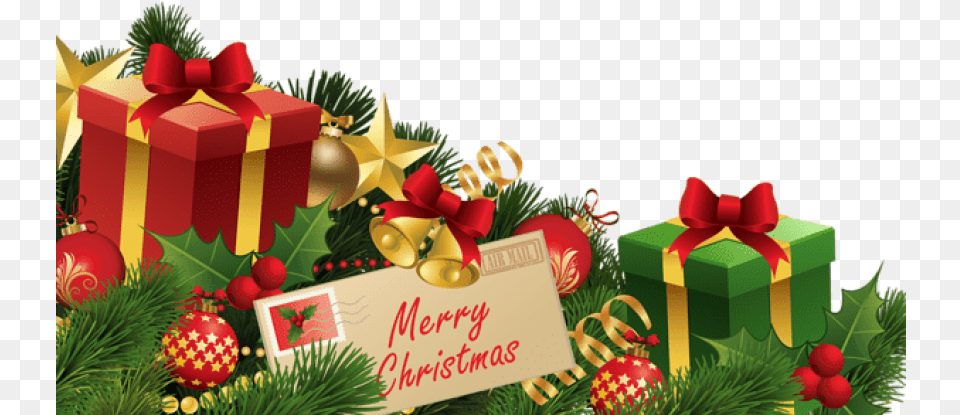 Merry Christmas Decoration Christmas Frame Transparent, Gift Png Image