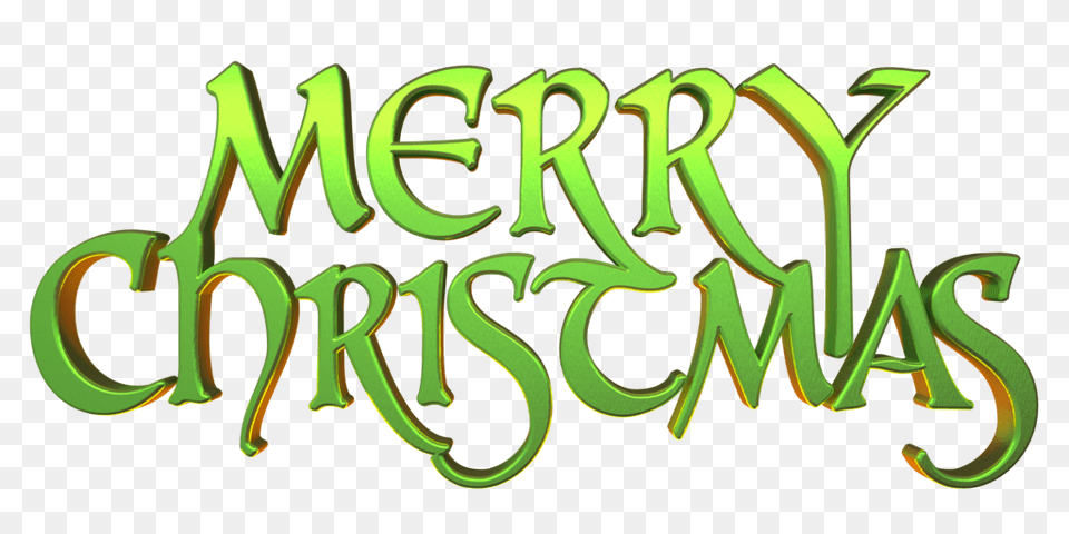Merry Christmas Download Image Vector Clipart, Green, Text, Light, Calligraphy Free Transparent Png