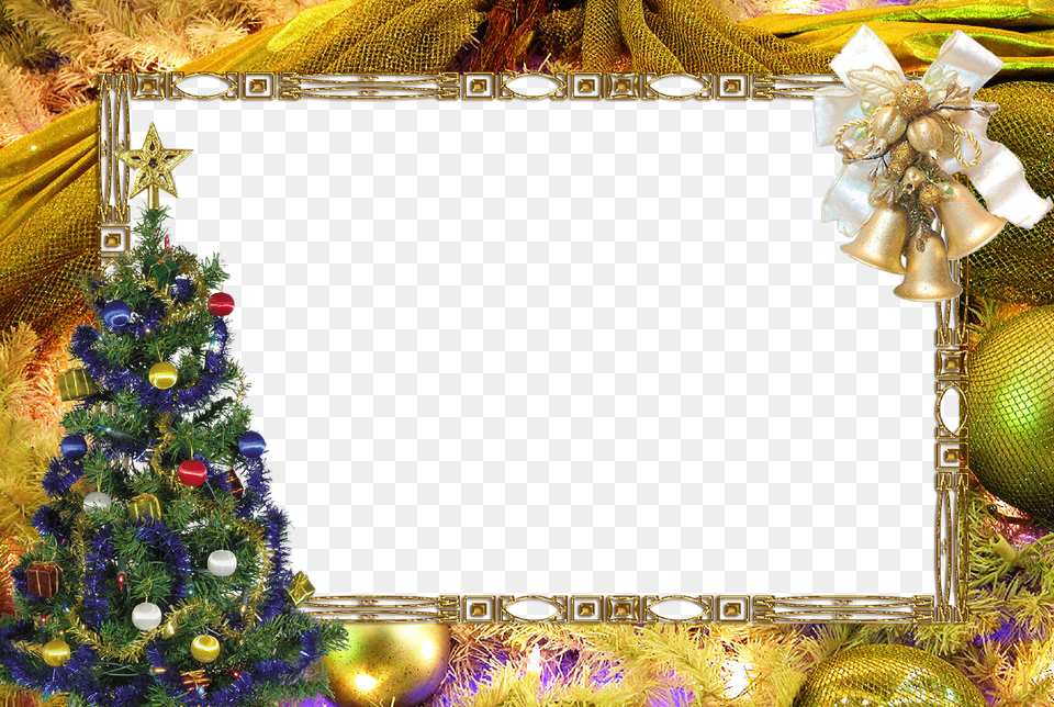 Merry Christmas Frame, Plant, Tree, Christmas Decorations, Festival Png Image