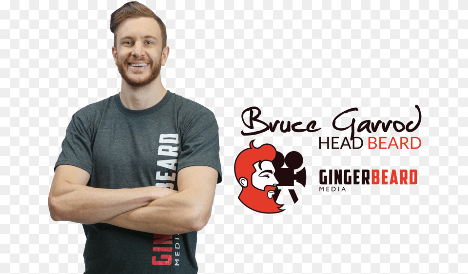 Merry Christmas From Gingerbeard Media 2019 U2014 Beard, T-shirt, Portrait, Clothing, Face Free Png