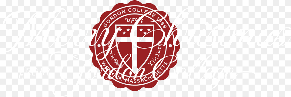 Merry Christmas From Gordon Gordon College Gordon College Logo, Dynamite, Weapon, Text, Calligraphy Png Image