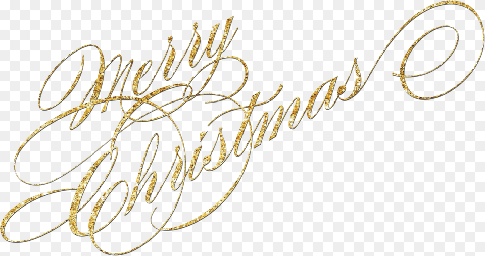 Merry Christmas Gold, Text, Handwriting, Glitter, Plant Png Image