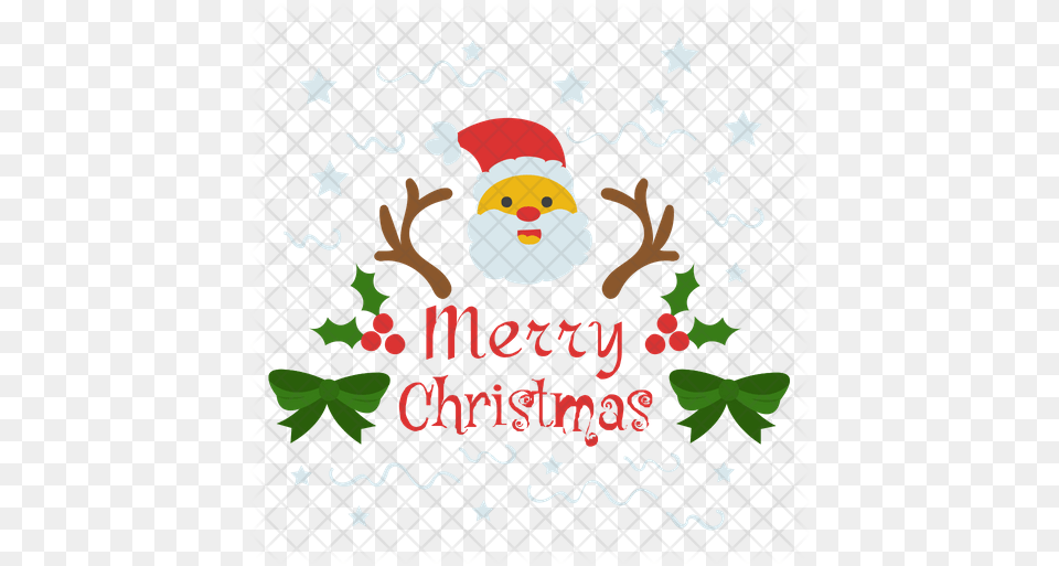 Merry Christmas Icon Of Flat Style Merry Christmas Logo, Nature, Outdoors, Winter, Pattern Free Png