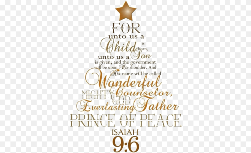 Merry Christmas Isaiah 9, Text Free Transparent Png