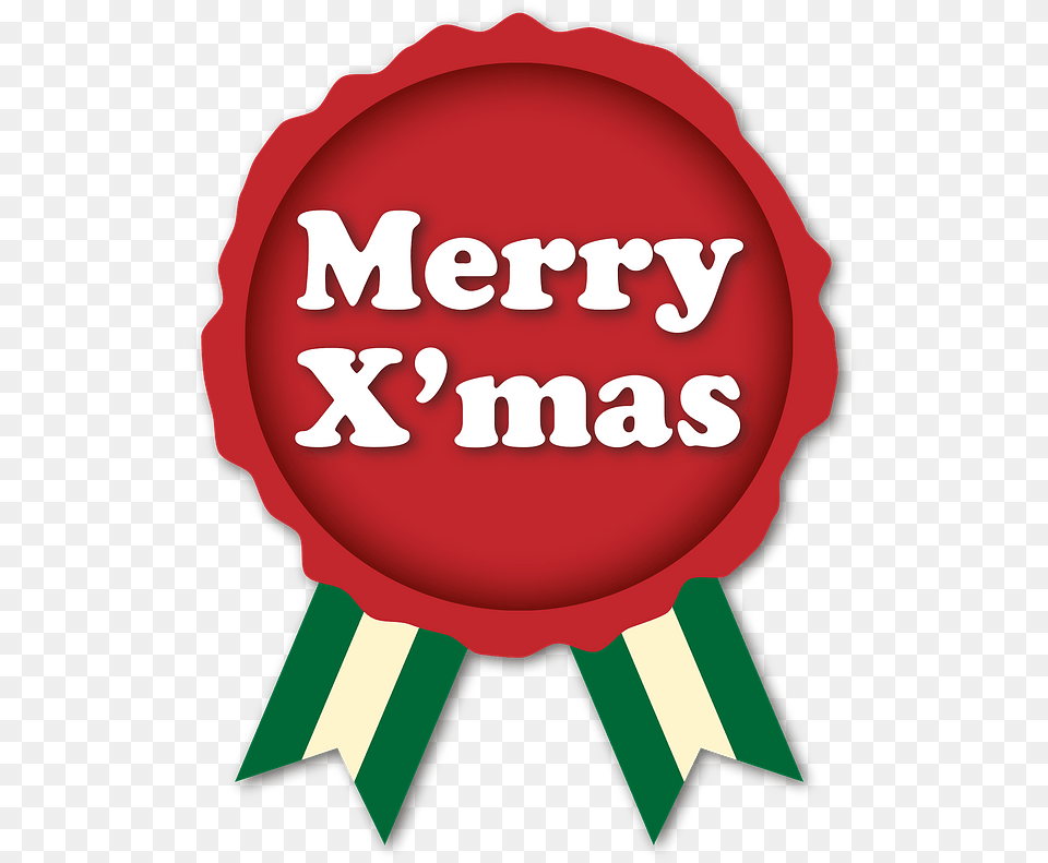 Merry Christmas Label Clipart Download Transparent, Badge, Logo, Symbol, Food Png Image