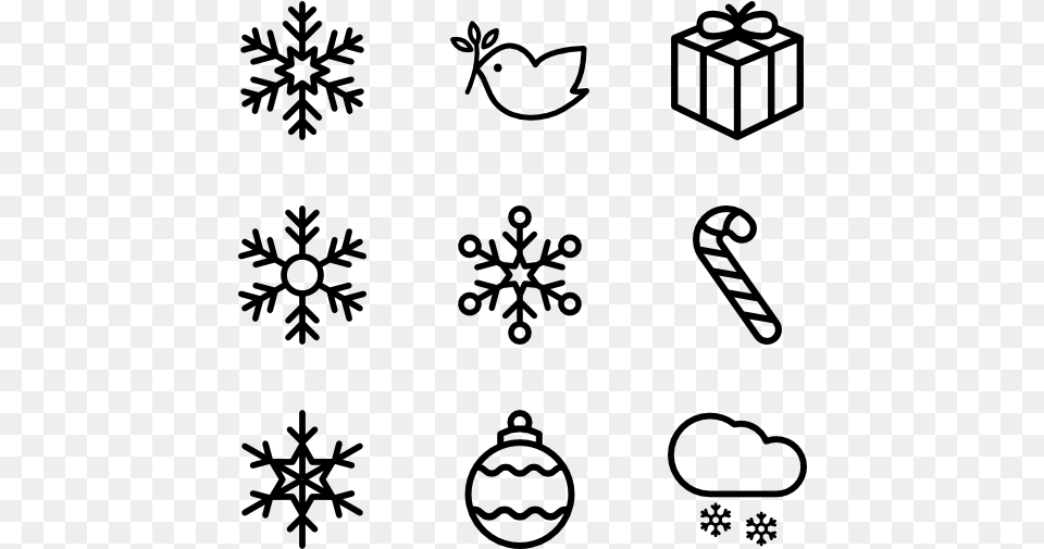 Merry Christmas Line Christmas Icon Vector, Gray Free Transparent Png