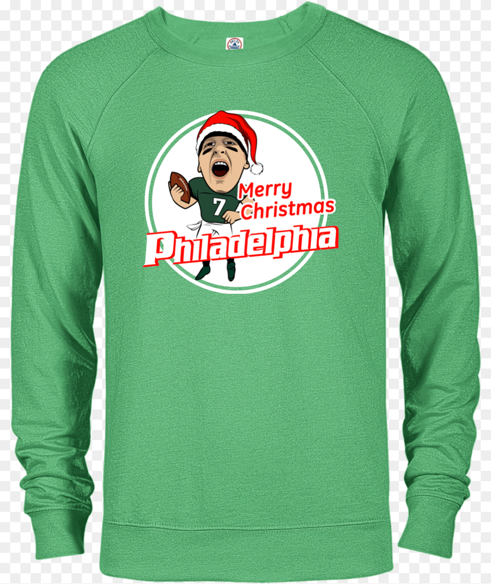 Merry Christmas Philadelphia Retro French Terry Crew Nas Illmatic Terry Crew, T-shirt, Sleeve, Long Sleeve, Clothing Free Png