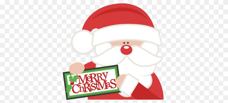 Merry Christmas Santa Svg Scrapbook Cut File Cute Clipart Cute Merry Christmas Clipart, Sticker, Mailbox Free Png Download