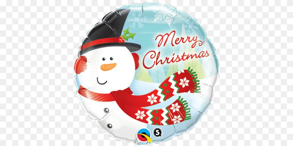 Merry Christmas Snowman 18quot Foil Balloon Merry Christmas Foil Balloons, Outdoors, Nature, Winter, Snow Png