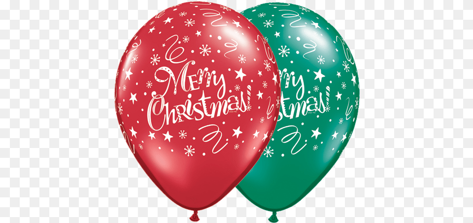 Merry Christmas Stars And Swirls Latex X 25 Red Christmas Balloons, Balloon Free Png Download