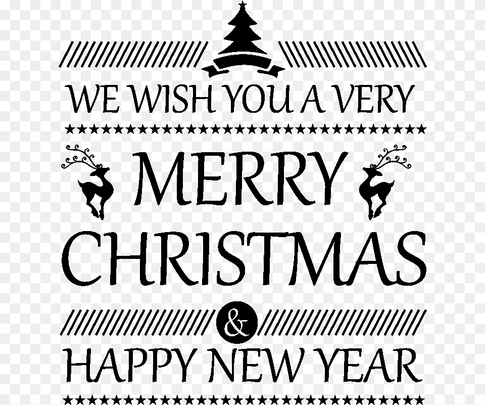 Merry Christmas Stylish Font, Gray Free Png