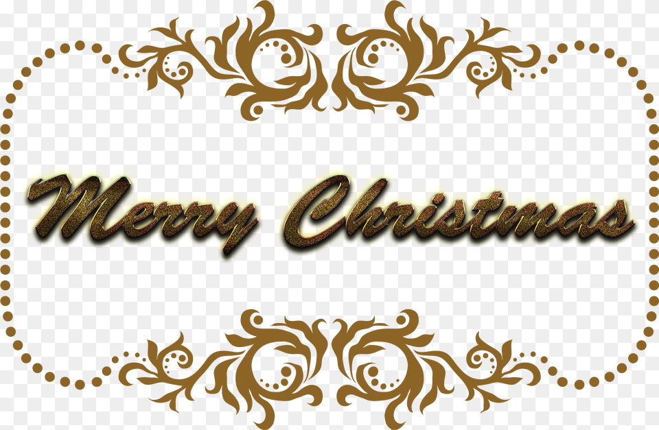 Merry Christmas Text, Pattern Png Image