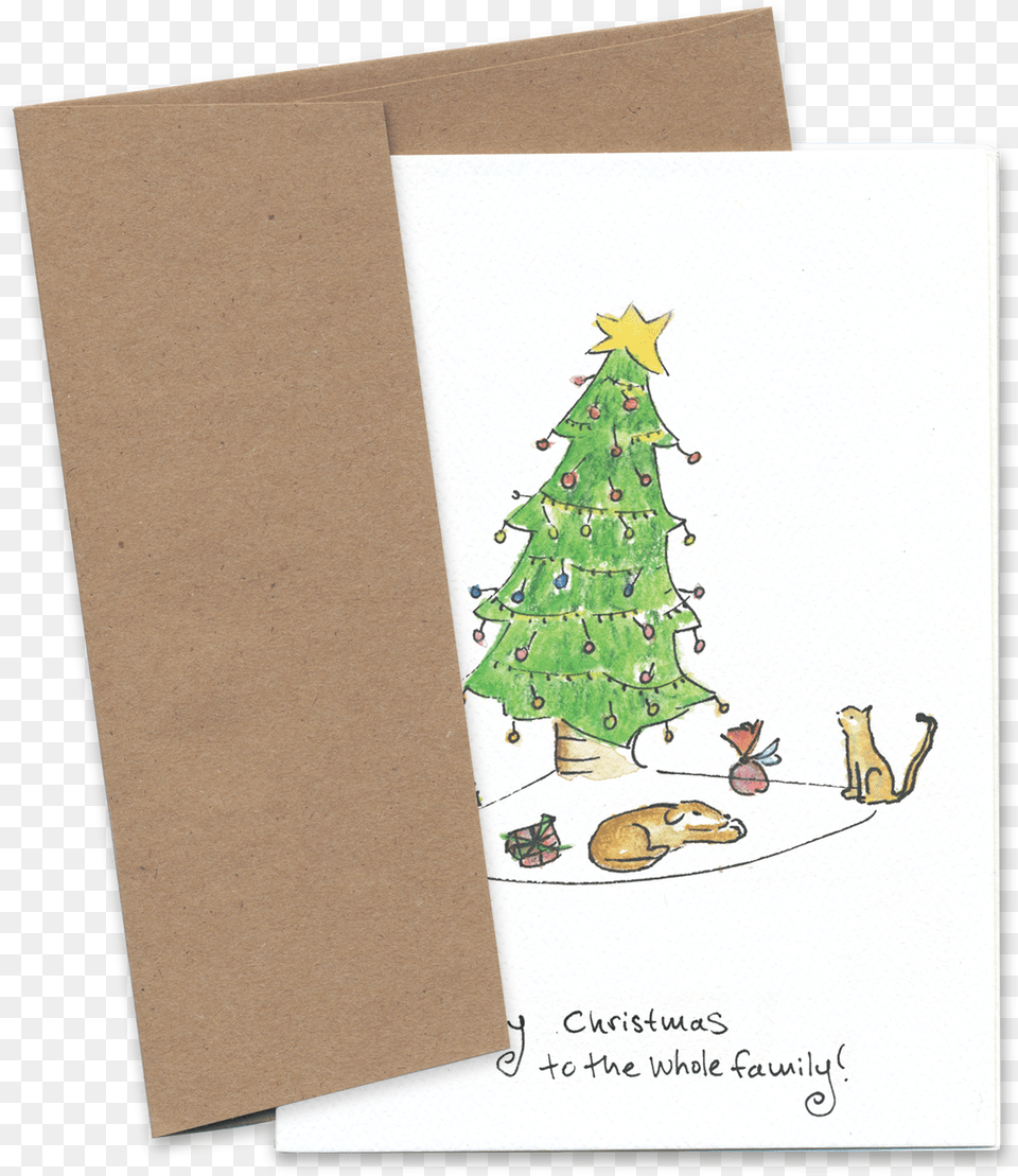 Merry Christmas To The Whole Family Family Merry Christmas, Envelope, Mail, Greeting Card, Mammal Free Png