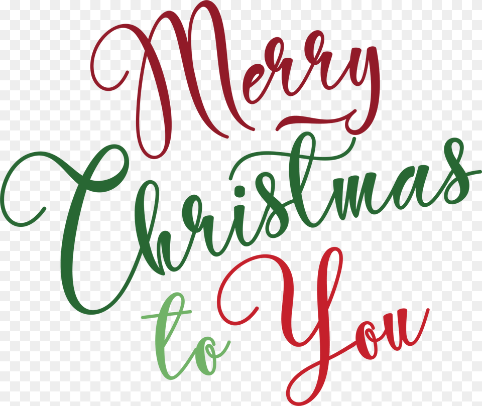 Merry Christmas To You Svg Cut File Calligraphy, Text, Handwriting Free Png Download
