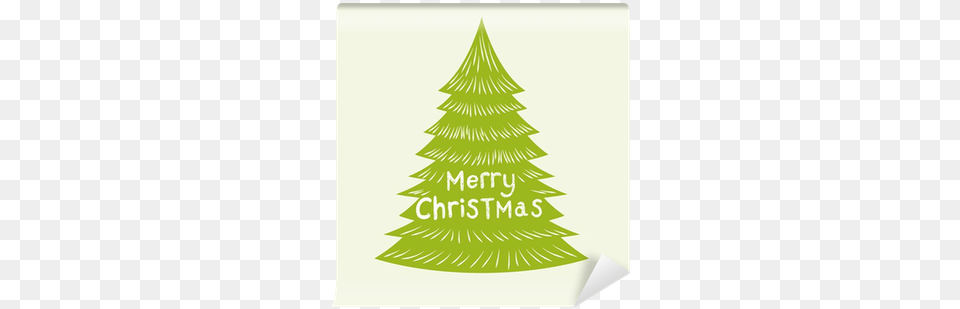 Merry Christmas Tree Vector Wall Mural U2022 Pixers We Live To Change, Plant, Christmas Decorations, Festival, Christmas Tree Free Png Download