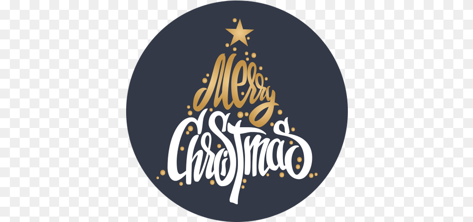 Merry Christmas Tree With Background Calligraphy, Logo, Text Free Png Download