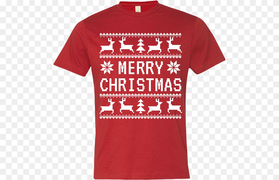 Merry Christmas Ugly Sweater Plastic T Shirt, Clothing, T-shirt Free Transparent Png