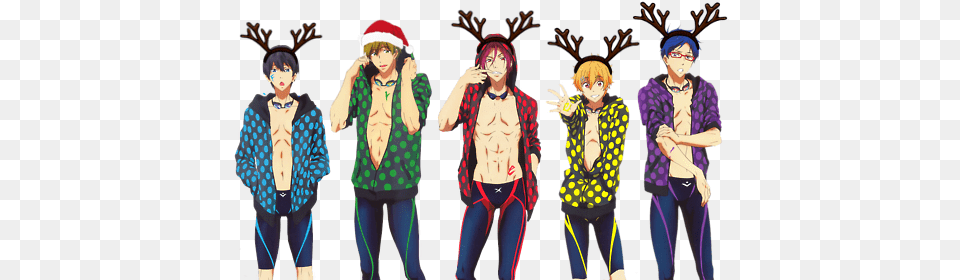 Merry Christmas Via Tumblr Iwatobi Swim Club Official Art, Publication, Book, Comics, Adult Png Image