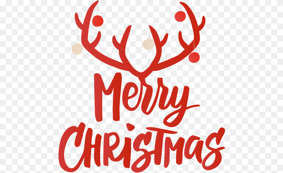 Merry Christmas With Antlers, Dynamite, Weapon, Text, Antler Free Png Download