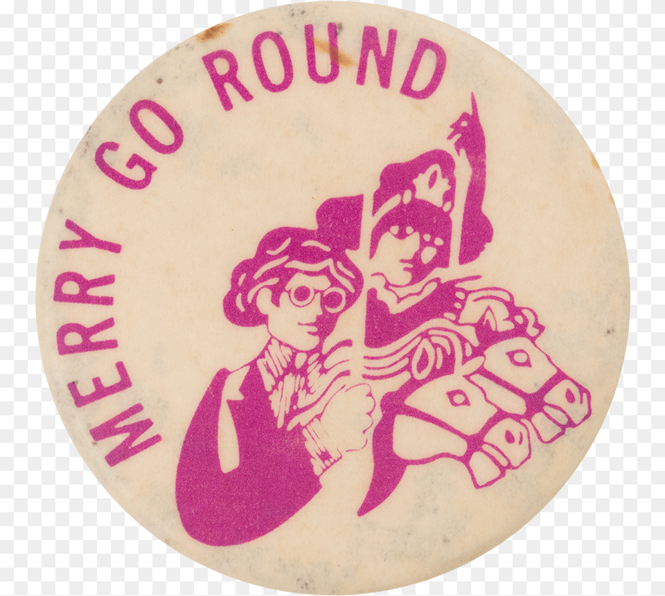 Merry Go Round Advertising Button Museum Illustration, Badge, Logo, Symbol, Person Png Image