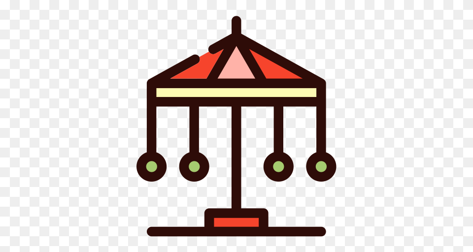 Merry Go Round Multicolor Simple Icon With And Vector Format, Outdoors, Architecture, Gazebo Png