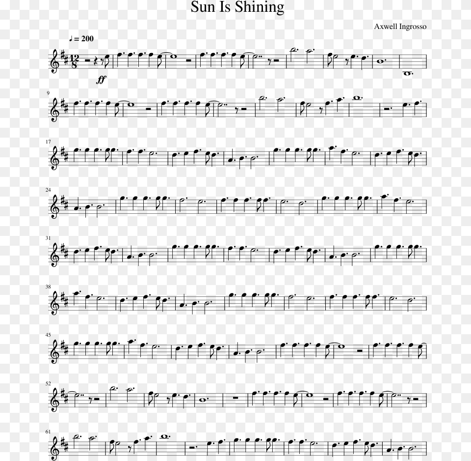 Merry Go Round Of Life Violin Sheet Music, Gray Free Transparent Png