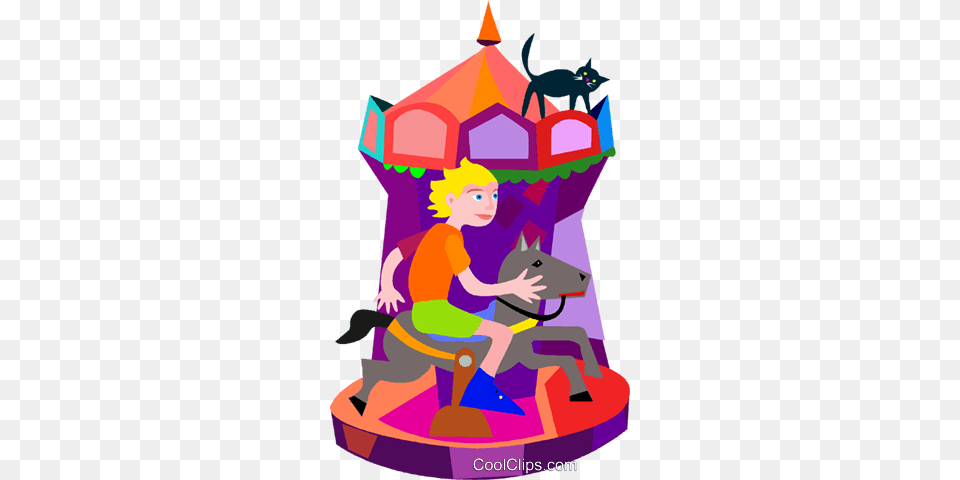 Merry Go Round Royalty Vector Clip Art Illustration, Baby, Person, Face, Head Free Transparent Png