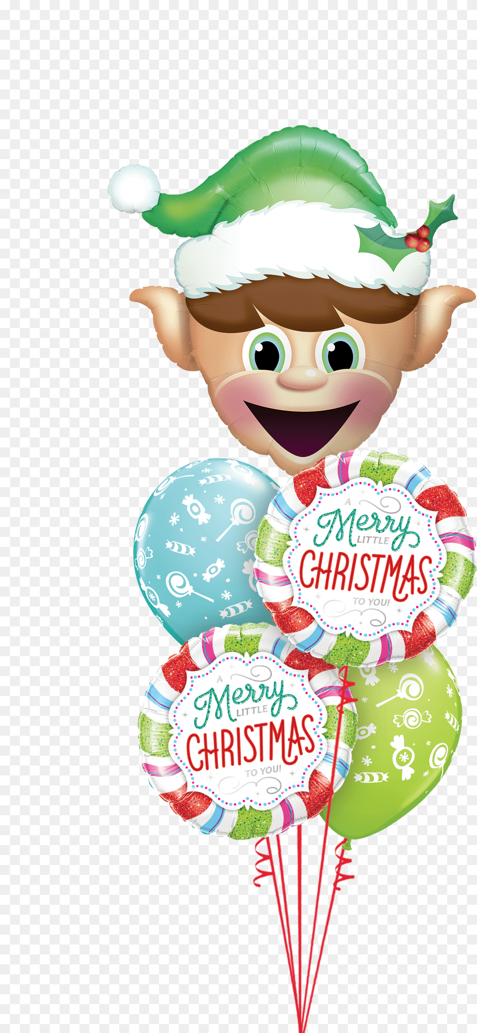 Merry Little Christmas To You Balloon Clipart Balloon, Baby, Person, Elf Png Image