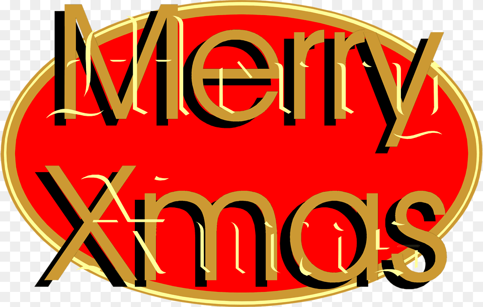 Merry Xmas Stock Photo Illustration Of Red And Gold, Logo, Dynamite, Weapon, Text Png Image